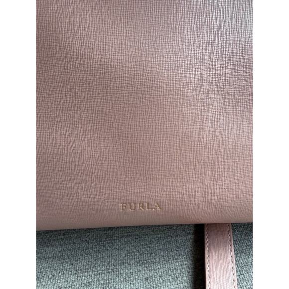 Furla Agata Medium Saffiano Leather Satchel with Strap Light Pink - Picture 10 of 16